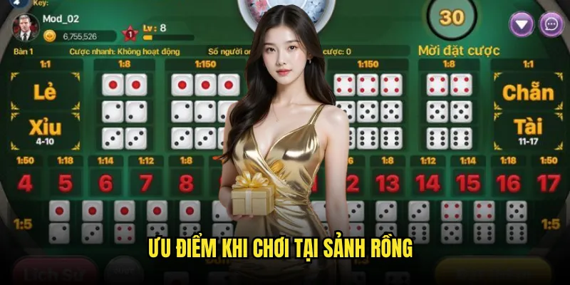 Tài Xỉu Sảnh Rồng tại Tỷ lệ kèo: Không gian chơi VIP đẳng cấp 3 Ưu điểm khi chơi tại Sảnh Rồng